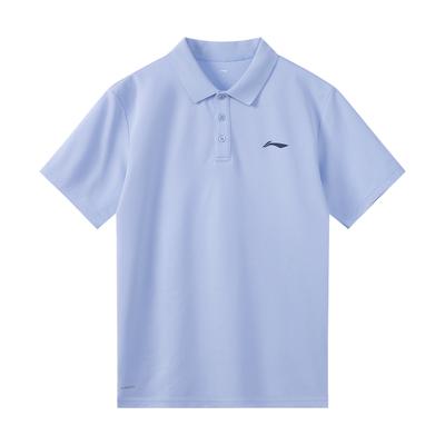 Li Ning Fashion Casual Breathable Short Sleeve Polo Shirt Men Tops Sky-Blue APLW511-5
