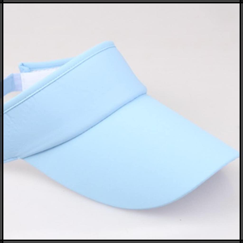 Visor Sun Visor Plain Hat Stylish Simple Long Brim Cap CA502 [White Fang] Women's (Blue)