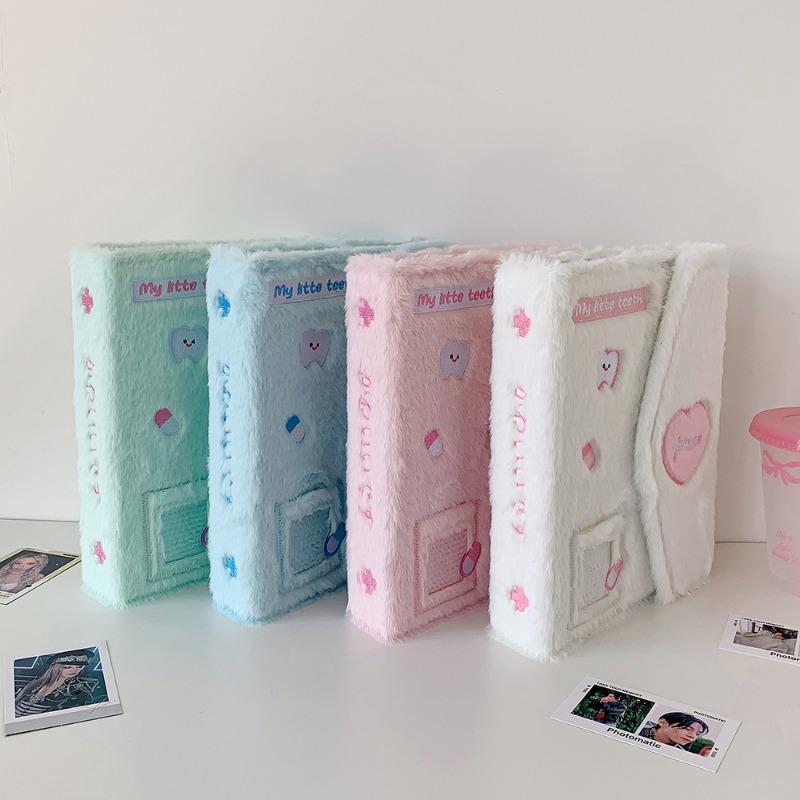 Korean Style A5 Sweet Plush Photo Album Love 3 Inch Small Fresh Collect Book For Girls Star Chasing Card Binder