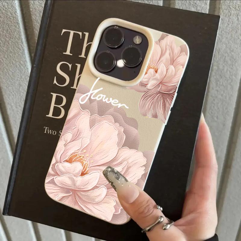Elegant Peony Pattern In Pastel Colors Protective Case For iPhone 16E 17E 15 16 17 14 13 12 11 Pro Max