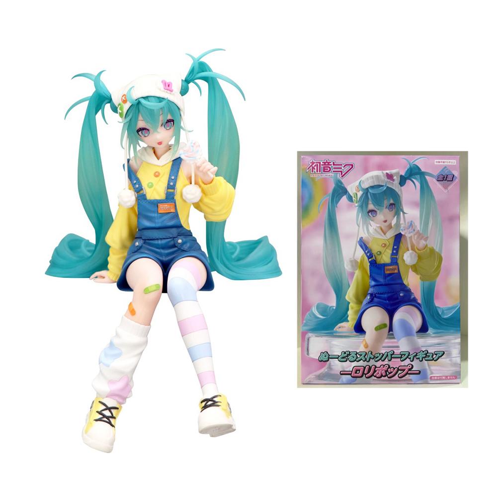 Genuine Furyu Miku 15cm Candy Sweets Lollipop Noodle Pressure Figure Scenery Spm Vocaloid Miku Figures Model Toy Gift