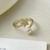 Elegant Five-Pointed Star Pearl Ring for Women - Sweet, Unique Micro-Paved Design, Versatile Cool Style.