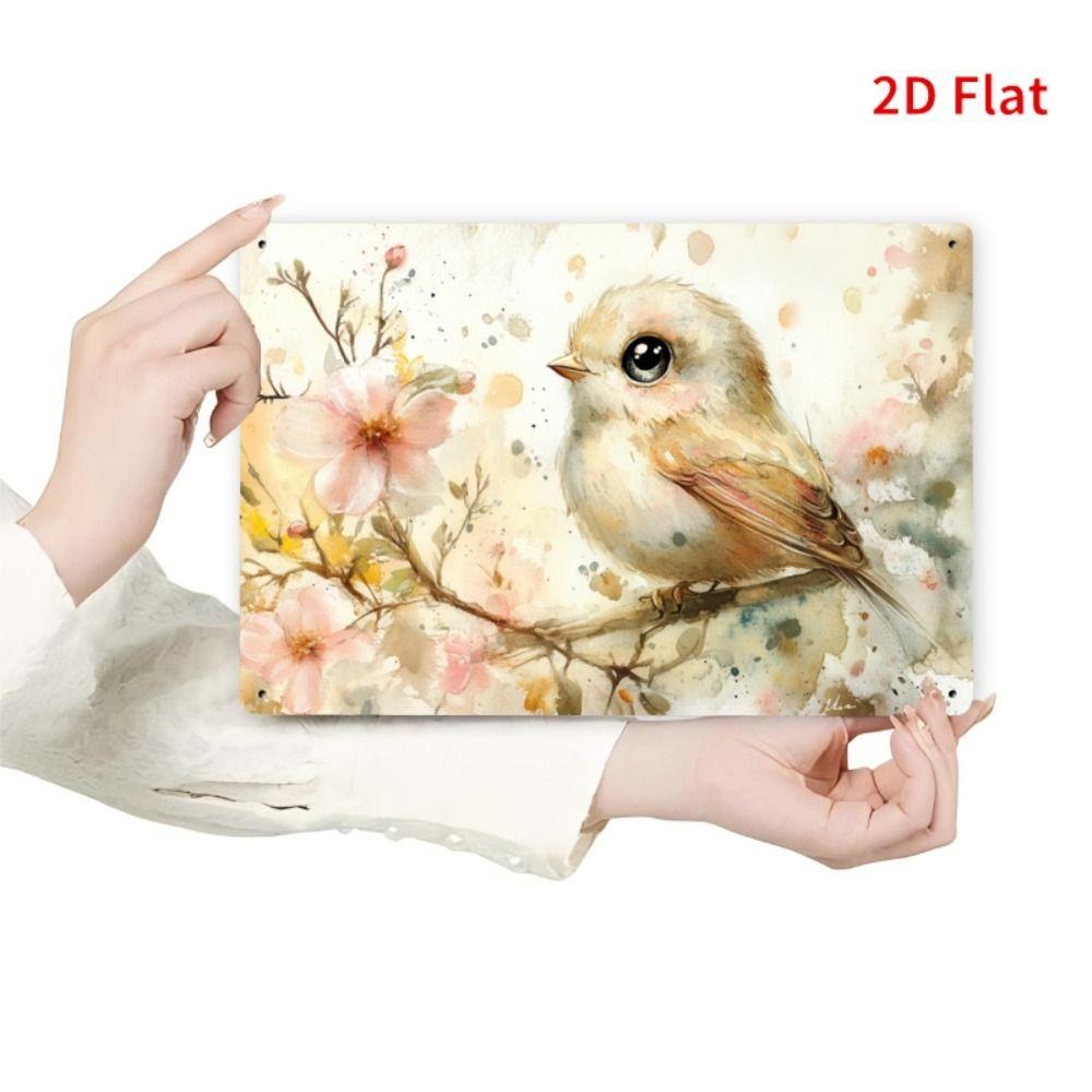 Vintage Metal Tin Sign Easter Bunny with Eggs Wall Decor Home Kitchen 20x30cm