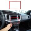 Innenraum Armaturenbrett GPS-Navigation Rahmen Verkleidung Abdeckung Dekoration Rot Für Dodge Charger 15-21