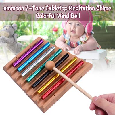 7-Tone Tabletop Chimes Meditation Chime Colorful Wind Bell Children Educational Musical Toy