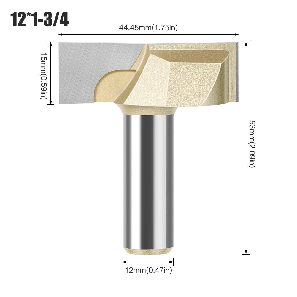 Professional Grade 6 Handle 12 Handle Bottom Cleaning Knife Slotting Knife Flat Bottom Cutter Milling Bottom Engraving Machine Carbide Woodworking