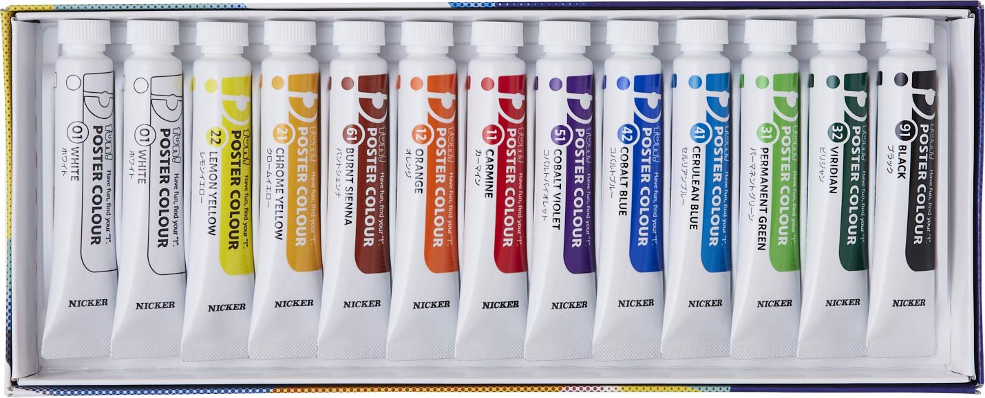 

Nicker Color Fan Poster Set FPN13 Colors, 12-Color, 13-Piece (2 Whites)