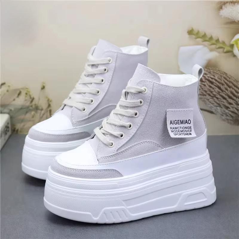 Fashion 14cm Women Ankle Boots Platform Wedge Sneakers Boots Spring Autumn Summer Boots Shoes for Women Booties