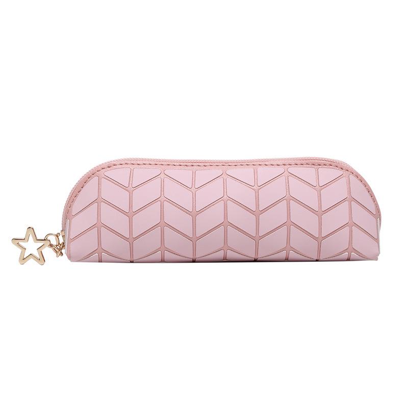 Colorful Crocodile Pattern PU Leather Pencil Case - Soft, Large Capacity, Zippered Storage Bag for Students
