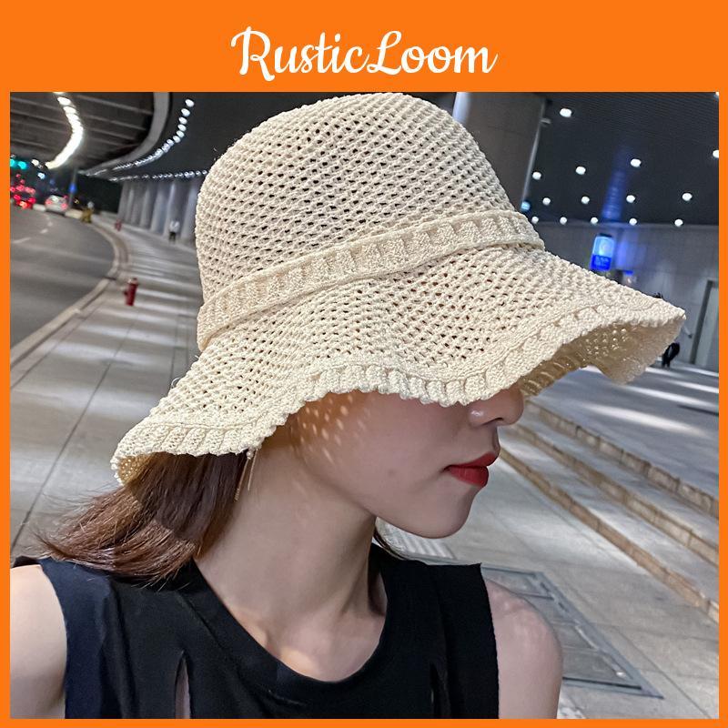 European And American Style Women's Sun Hat With Large Brim Adjustable Size Fashionable Fisherman Hat
