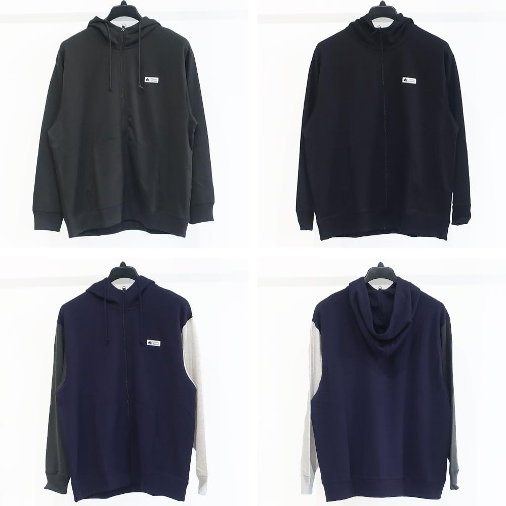 Plus Size LOGOS Park Mountain Long Solid Simple Sizes and 5L Men's Hoodie, Sweatshirt, Parka, Sleeve, Color, Style, 3L, 4L, (Product Number 10001796)