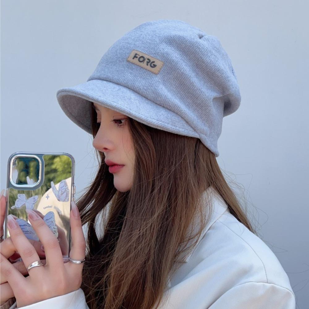 Soft Beanies Elastic Mask Woolen Hat Versatile Peaked Cap  Winter
