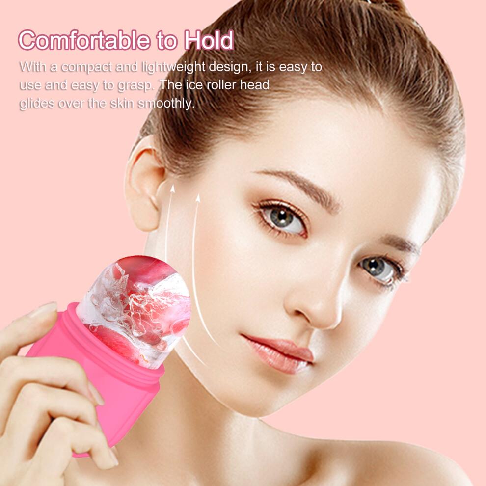 Facial Ice Roller Mold Holder 100ml Silicone, Reusable, Brighten & Tighten