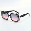 Oversized Fashion Sunglasses Men New Candy Color Rim Gradient Casual Shades Women Brand Design Beach Vacation Sun Glasses