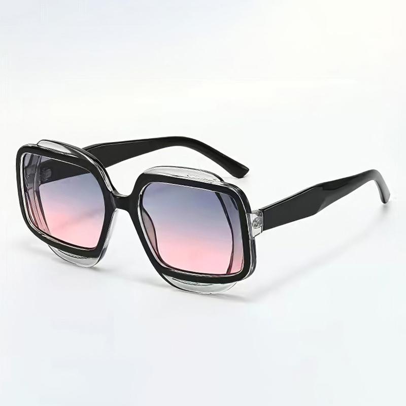 Oversized Fashion Sunglasses Men New Candy Color Rim Gradient Casual Shades Women Brand Design Beach Vacation Sun Glasses