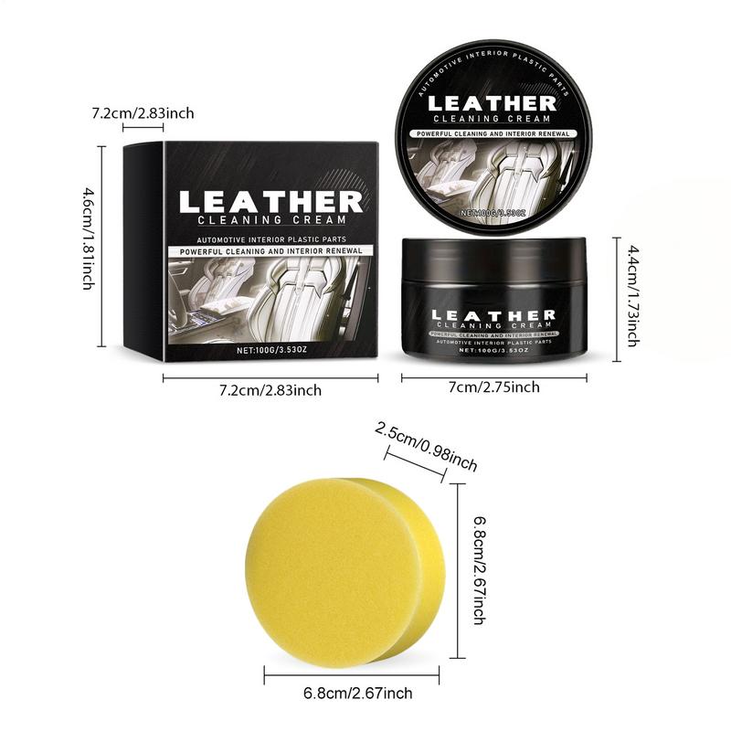Car Seat Leather Cleaner Car Leather Care Cream Interior Detailer Repair Conditioner Scratch Remover For Steering Wheels