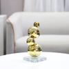 Metalen Decoratie Beeldjes Metalen Bollen Stapel Kunstwerken Gouden Bal Metaal Ambacht Geometrische Sculptuur Woondecoratie Accessoires