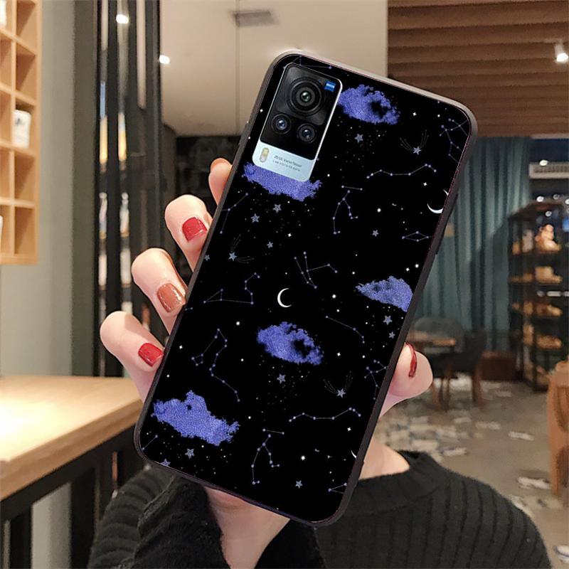 Moon Star Space Astronaut Phone Case for VIVO V21E V21 V23 V23E V2109 Y53S Y33S Y55 Y76 Y31 Y21 Y72 Y01 Y21S Y11S