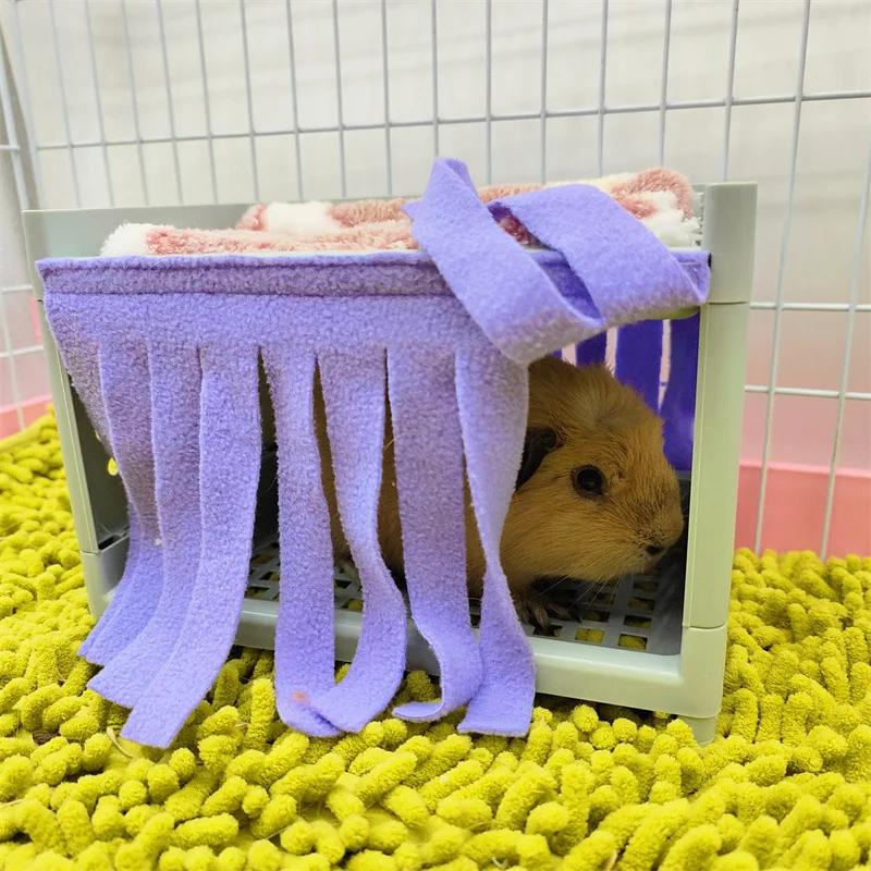 3pcs Guinea Pig Dutch Pig Corner Hiding House High and Low Bed Tassel Door Curtain New Pet Furniture Door Curtain Cute Tassel