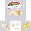 Trendy Lightning Rainbow Cloud Earrings Chic Fashionable Alloy Women's Jewelry