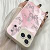 M379 Pink Butterfly Flower Cute Angel Eyes Soft Phone Case for iPhone Samsung Galaxy Xiaomi Rdemi Huawei Honor Infinix Realme OPPO Vivo All Model Case
