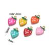 20Pcs Stainless Steel Small Enamel Heart Strawberry Charms for DIY Jewelry Necklace Kids Girls Bracelets Pendant Earrings Making