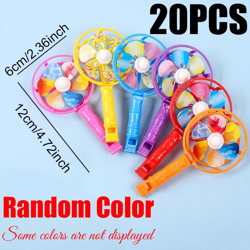 5-20PCS/Pack Assorted Colorful Whistle Fan Plastic Windmill Suitable for Party Goody Bag Fillers Game Rewards Gifts Keepsake ZYF
