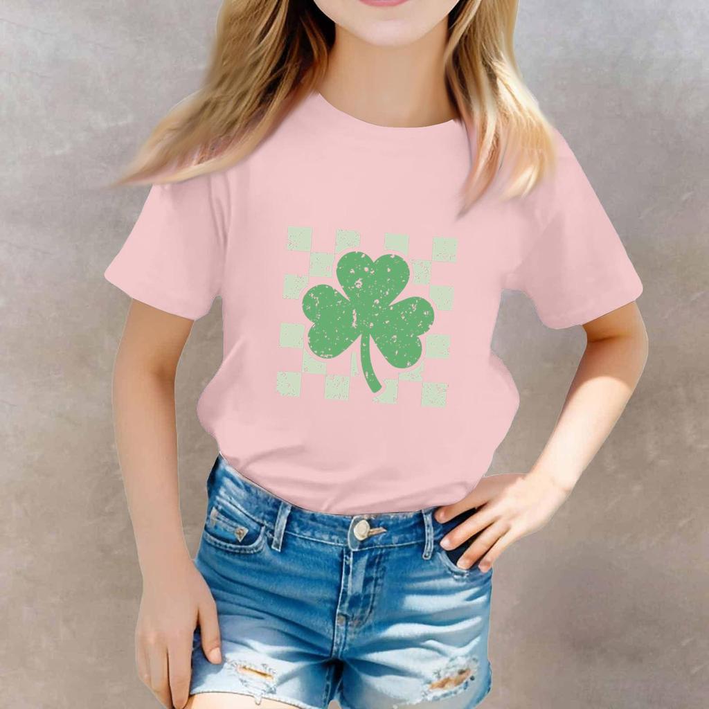 St. Patrick's Day Toddler Girl Boy T-Shirts Kids Top Boys And Girls Printed Short Sleeved T-shirt