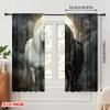 2pcs,2D plane printing Contemporary Curtains Moonlight Stallions 100% Polyester (without rod) Festive Ldeal for Bedroom Office