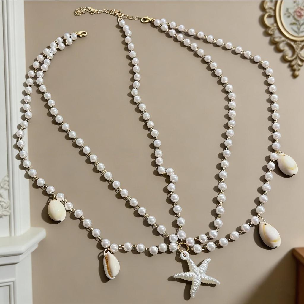 High-end Fashion Pearl Tassel Head Chain with Multi-layer Sequins for Women