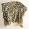 European and American Ethnic Style Silk Scarf Sunscreen Shawl Fashion Versatile Cashew Scarf Simulation Silk 71cm Square Scarf Professional Scarf