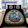 Royal Cat Kingdom Pattern Bedding,Quilt Set Quilt Cover Pillowcase Home Birthday Gift (1*duvet Cover+2*pillowcase,without Core)