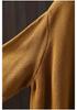 Women's Yellow Cotton Cardigan with Pockets - 2026 Spring Collection, Artistic & Lazy Style Knitwear