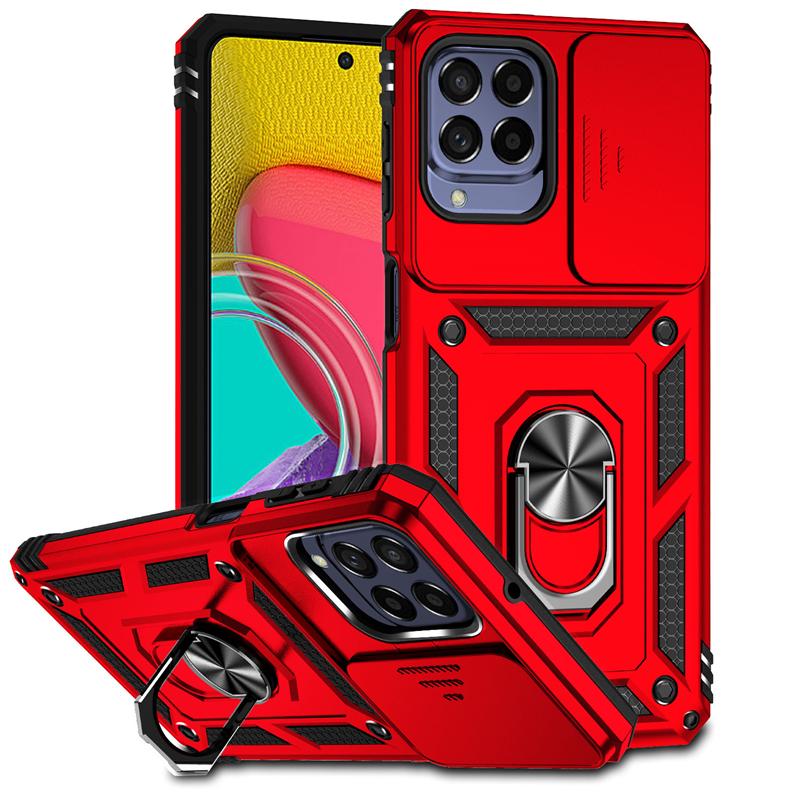 Pro Samsung Galaxy M53 Pouzdro Posuvný Kryt Kamery Pancéřové Pouzdro na Telefon Pro Samsung M53 M 53 53M 5G SM-M536S 6.7" Prsten Držák do Auta Zadní Kryt