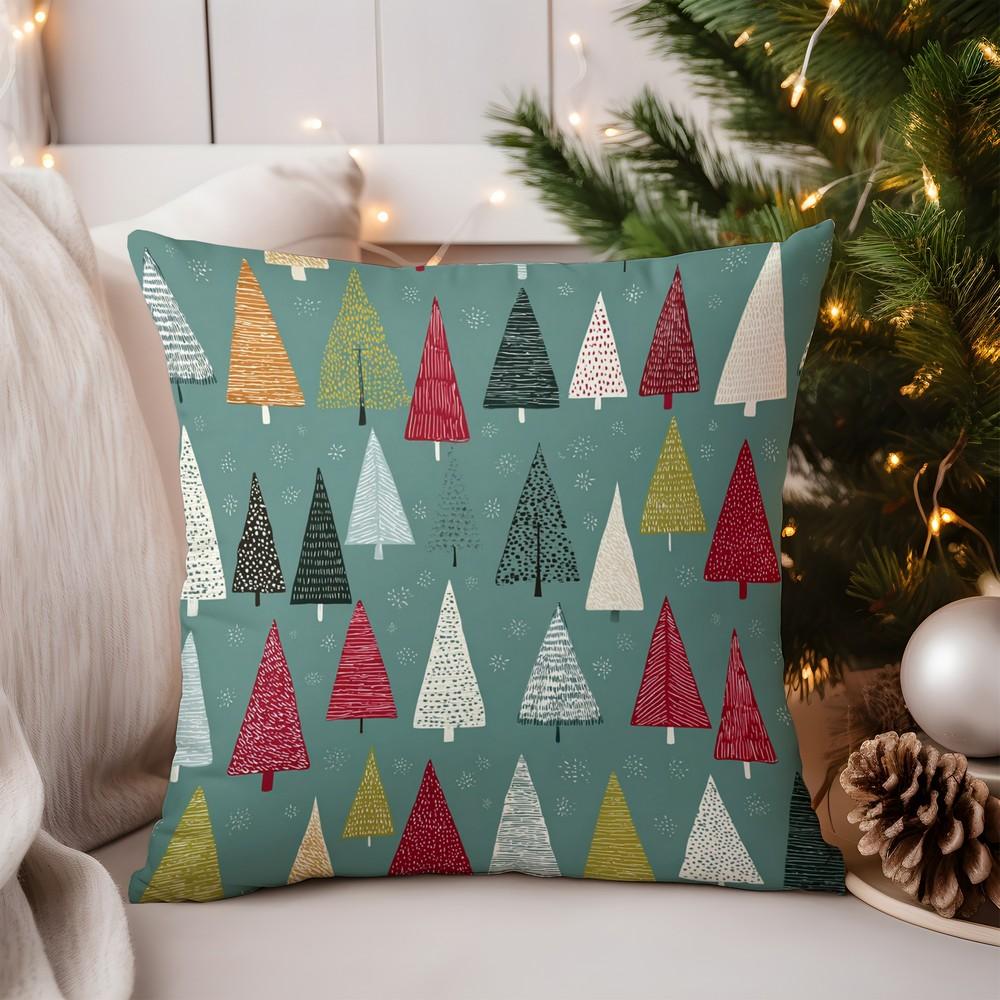 

Home Decor Christmas Patterns Santa & Holiday Decor Pillow Pattern Cushion Cover Suitable for Sofa Bedroom Car Pillow Cover 16x16Inch