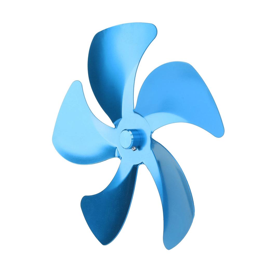 Stove Fan Blade Replacement Aluminum Alloy Enhance Warm Air Circulation Fireplace Fan 5 Blade for