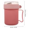 1Set Breakfast Cup Handle Design Portable Leakproof Soup Oatmeal Container Food Carrier for Office Outdoor Students