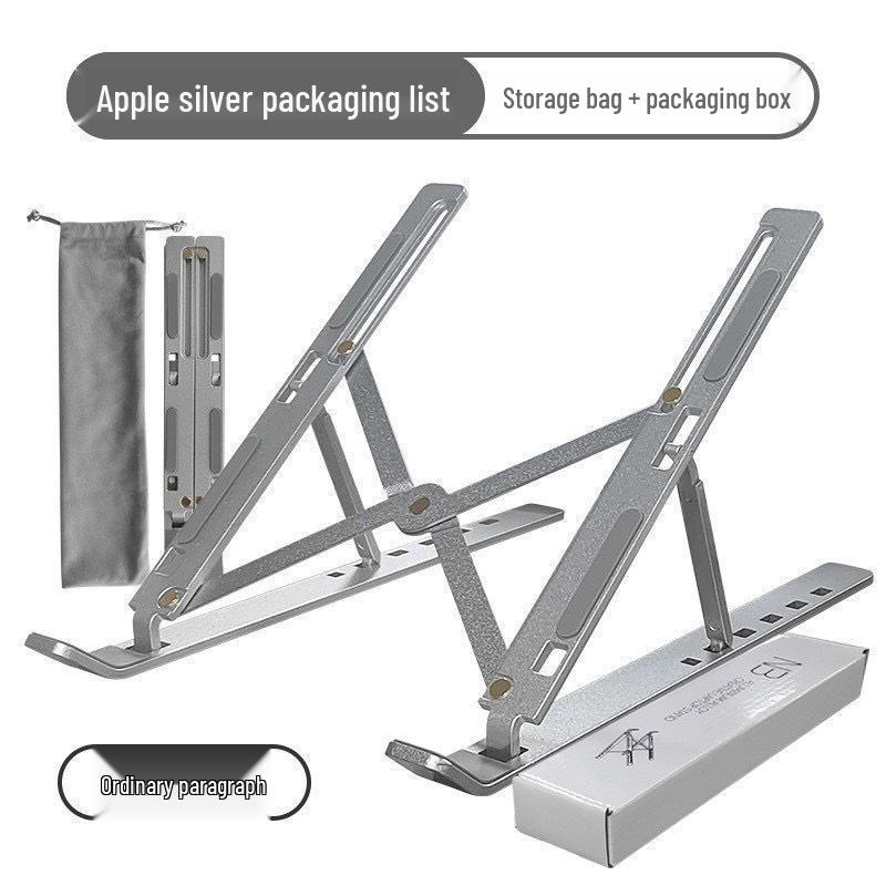 

Double-Layer N8 Aluminum Laptop Stand: Folding, Heat-Dissipating, Height-Adjustable, Portable Desktop Bracket