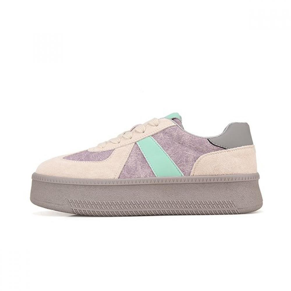 Barbara Leather Accent Color Point 4cm Women S SneakerS Bbh602pr