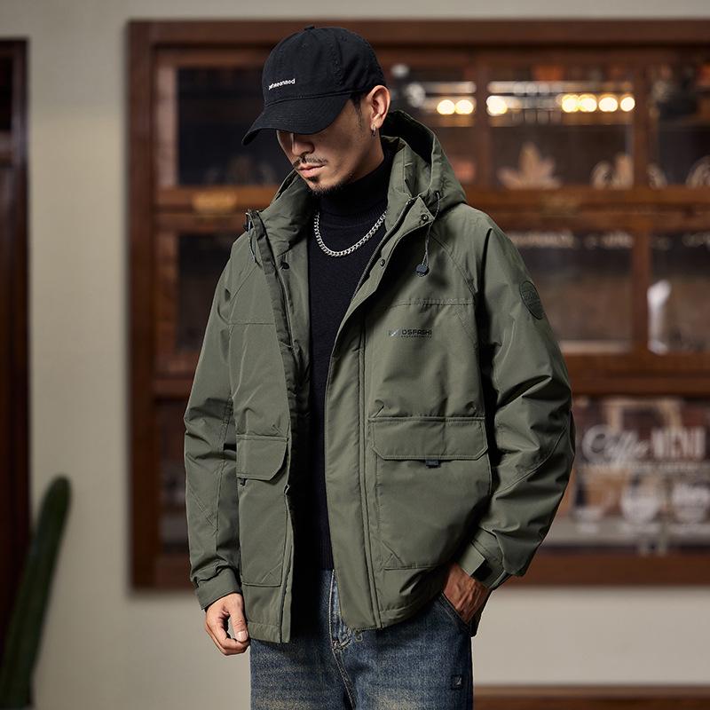 2025 Herren American Retro Hoher Loft Winter Daunenjacke - Trendig, Warm, Winddicht Arbeitskleidung