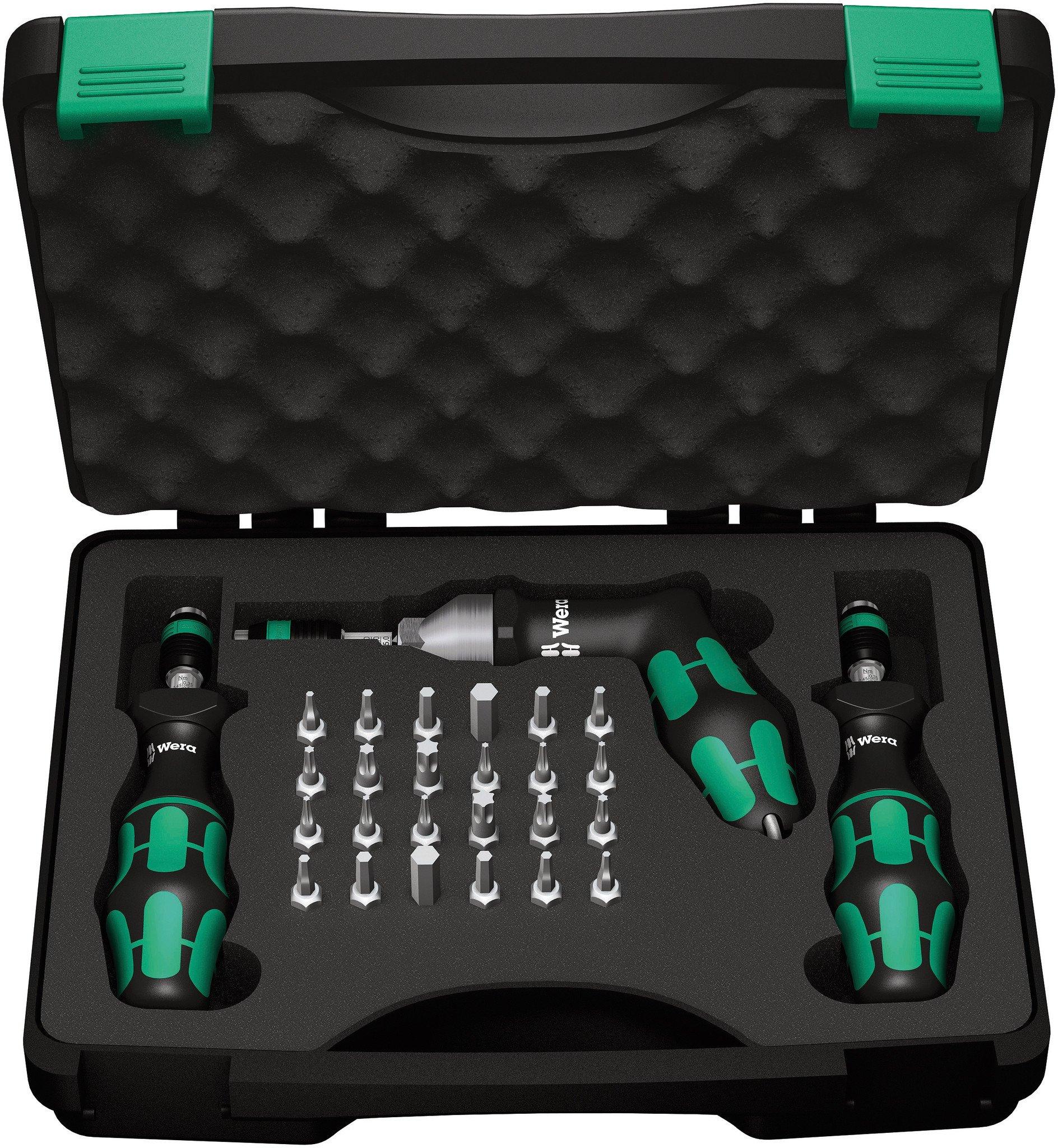 

Wera - 5074739001 Kraftform 7440/41/42 Torque Screwdriver 0.3-6.0 Nm and Bit Set, 27-Piece