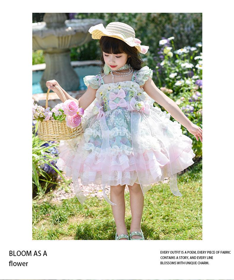 Girls' Summer Lolita Fairy Princess Dress for Parties and Performances