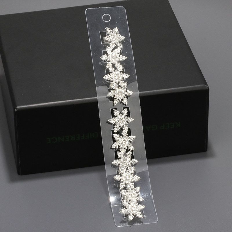 European and American Style Snowflake Rhinestone Hair Clips for Adults and Children, Mini Hair Clips for Braided Hairstyles, Bridal Side Hair Clips