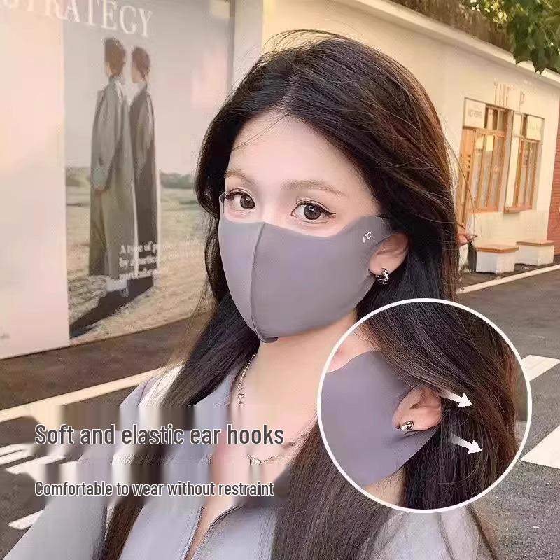 Men's Anti-UV Summer Ice Silk Breathable Cycling Full Face Mask