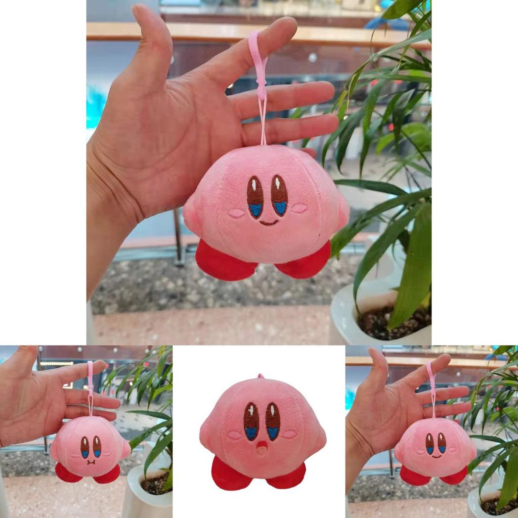Adorable Cartoon Kirby Keychain Plush Doll Cute Animal Bag Charm Decor 10cm Soft Toy