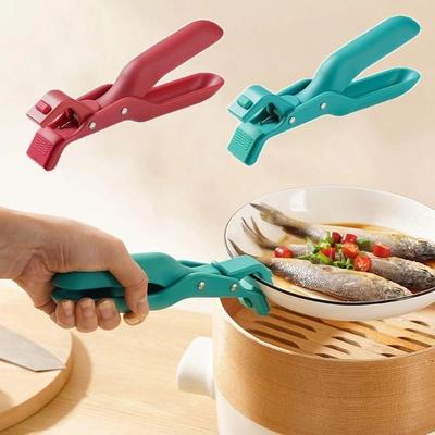 Clip Sujetador de Tazones Anti-Escaldado Multiusos Para Cocina Tazones de Comida Pinzas Agarrador Silicona Anti-Escaldado Pinzas de Cocina