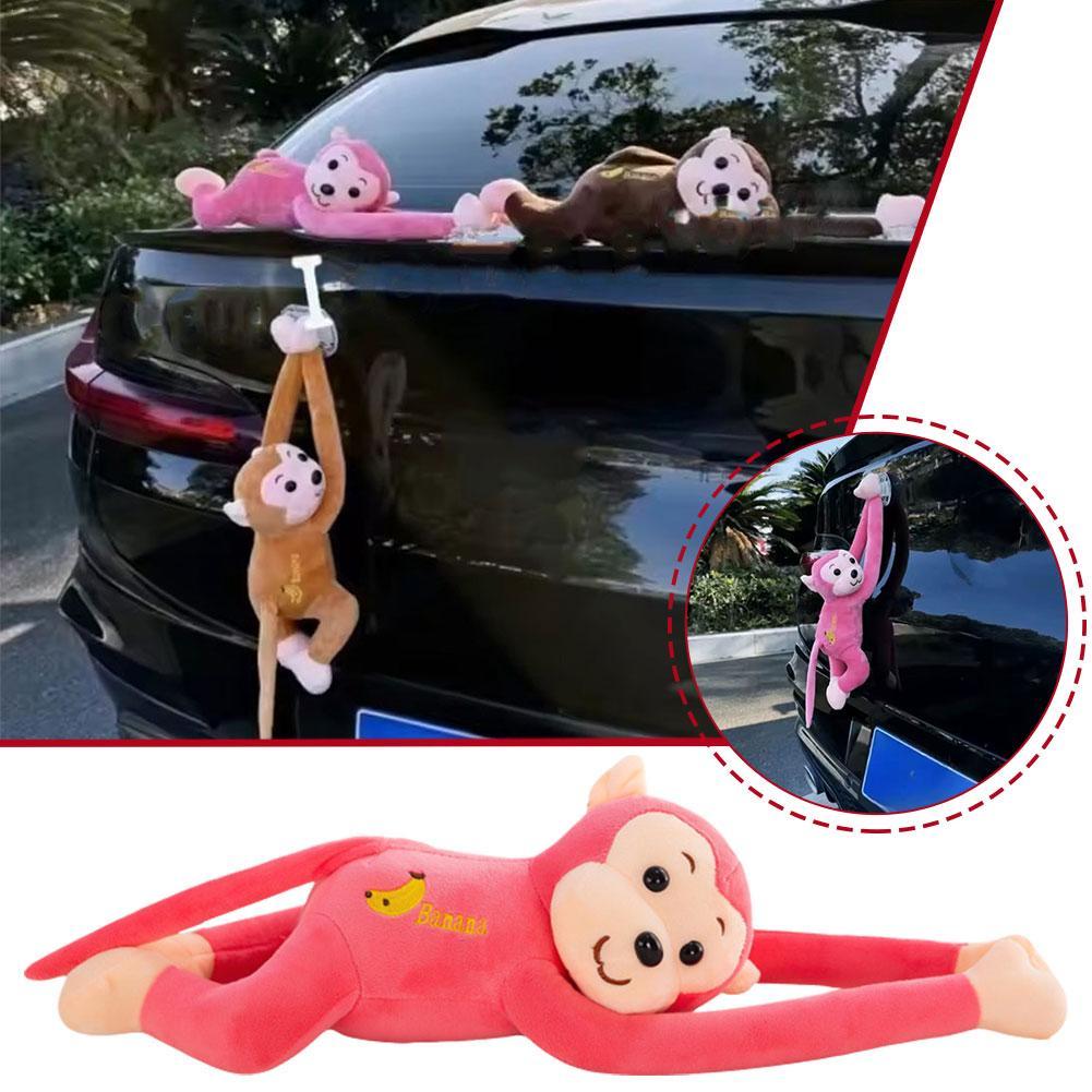 Cute Monkey Car Decoration Multifunctional Quick-release Creative Hanging Animal Monkey Doll Pendant Home Car Accessories
