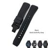 25mm Rubber Silicone Watchband Fit for CASIO Edifice 5119 EF-552 EF-552D Black Waterproof Strap Butterfly Buckle Needle Buckle