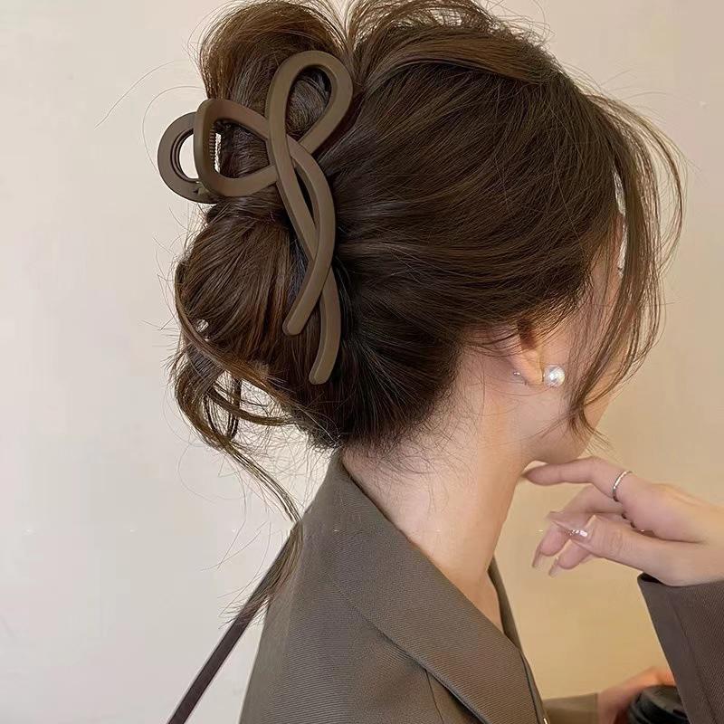13CM Large Bow Ribbon Hair Claw Crab Matte Hairpins Ponytail Hair Accessories Women Acrylic Hair Clips Girls Barrettes Headbands