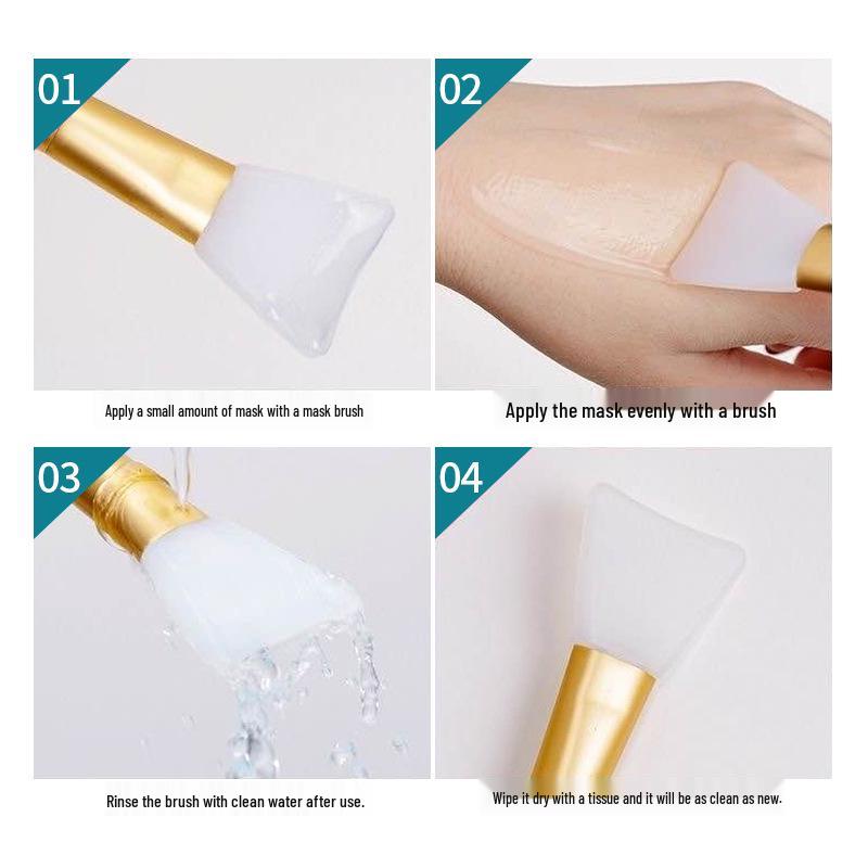 GECOMO Soft Silicone Mask Brush - Durable, Easy to Clean, Applies Evenly for Foundation and Color Mixing
